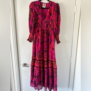 Farm Rio Pink Macaw Maxi Dress